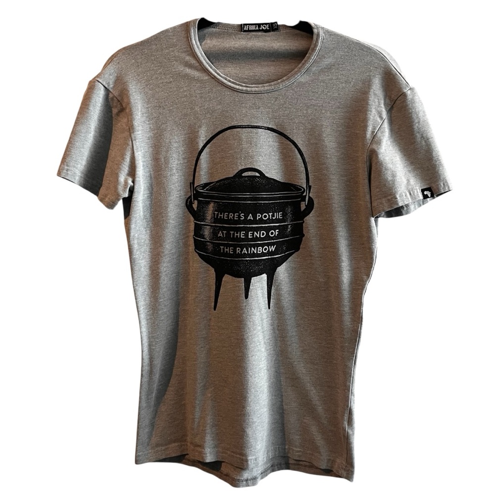 Afrika Joe South Africa Potjie end of rainbow Gray Graphic Tee size XS